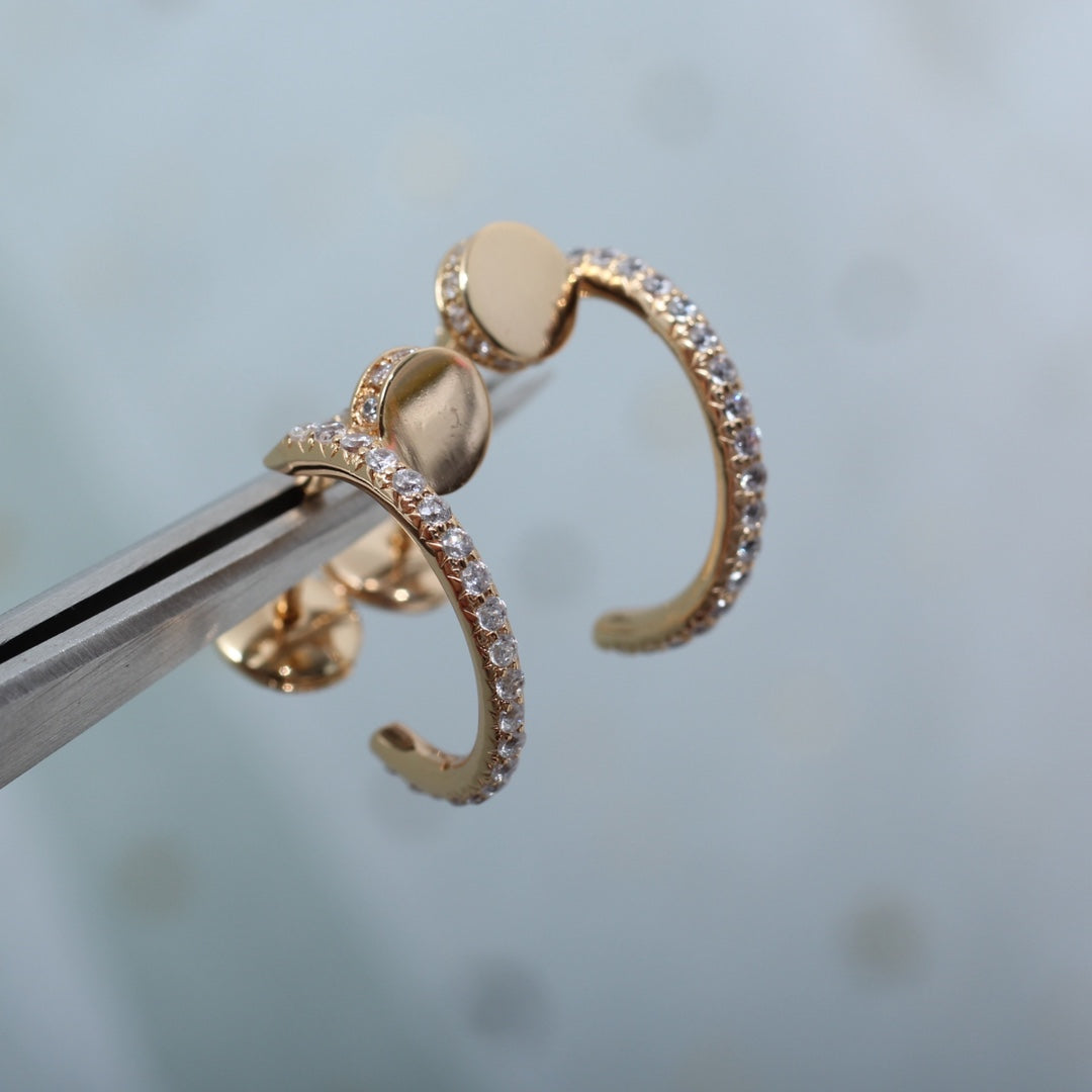 [Select]JUSTE EARRINGS 12.75MM PINK GOLD DIAMOND