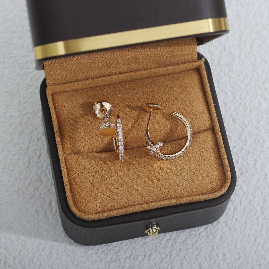 [Select]JUSTE EARRINGS 12.75MM PINK GOLD DIAMOND
