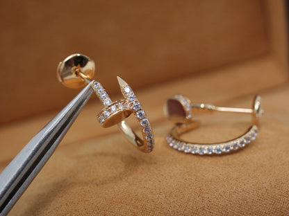 [Select]JUSTE EARRINGS 12.75MM PINK GOLD DIAMOND