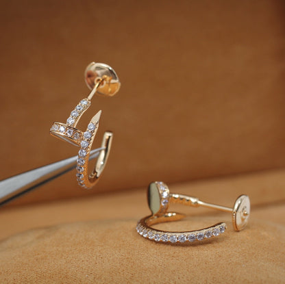 [Select]JUSTE EARRINGS 12.75MM PINK GOLD DIAMOND