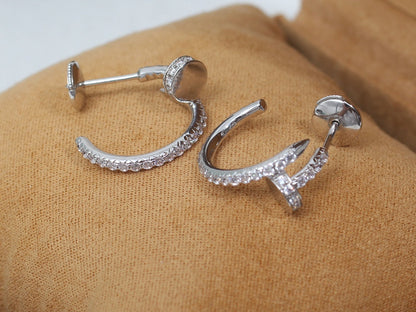 [Select]JUSTE EARRINGS 12.75MM SILVER DIAMOND
