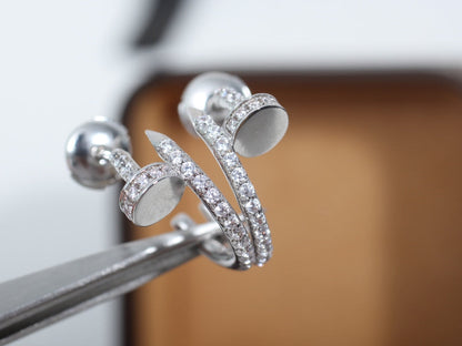 [Select]JUSTE EARRINGS 12.75MM SILVER DIAMOND
