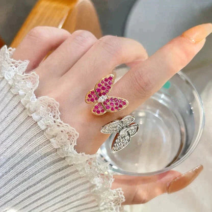[Select]TWIN BUTTERFLY DIAMOND RING