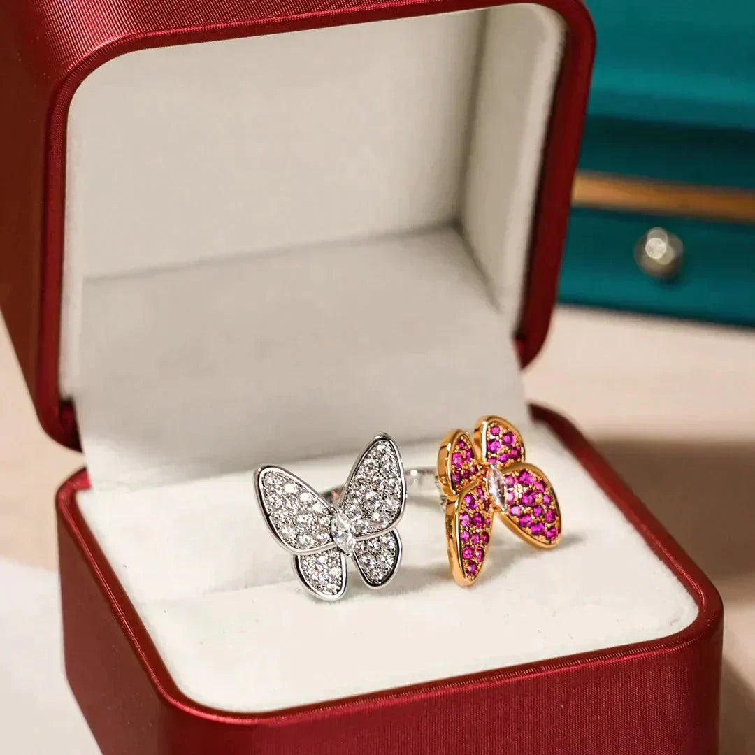 [Select]TWIN BUTTERFLY DIAMOND RING