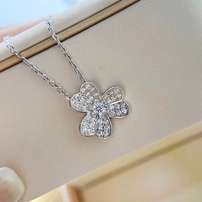 [Select]CLOVER DIAMOND NECKLACE SILVER