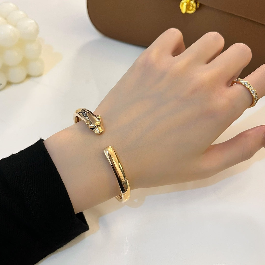 [Select]PANTHERE GOLD OPEN BRACELET