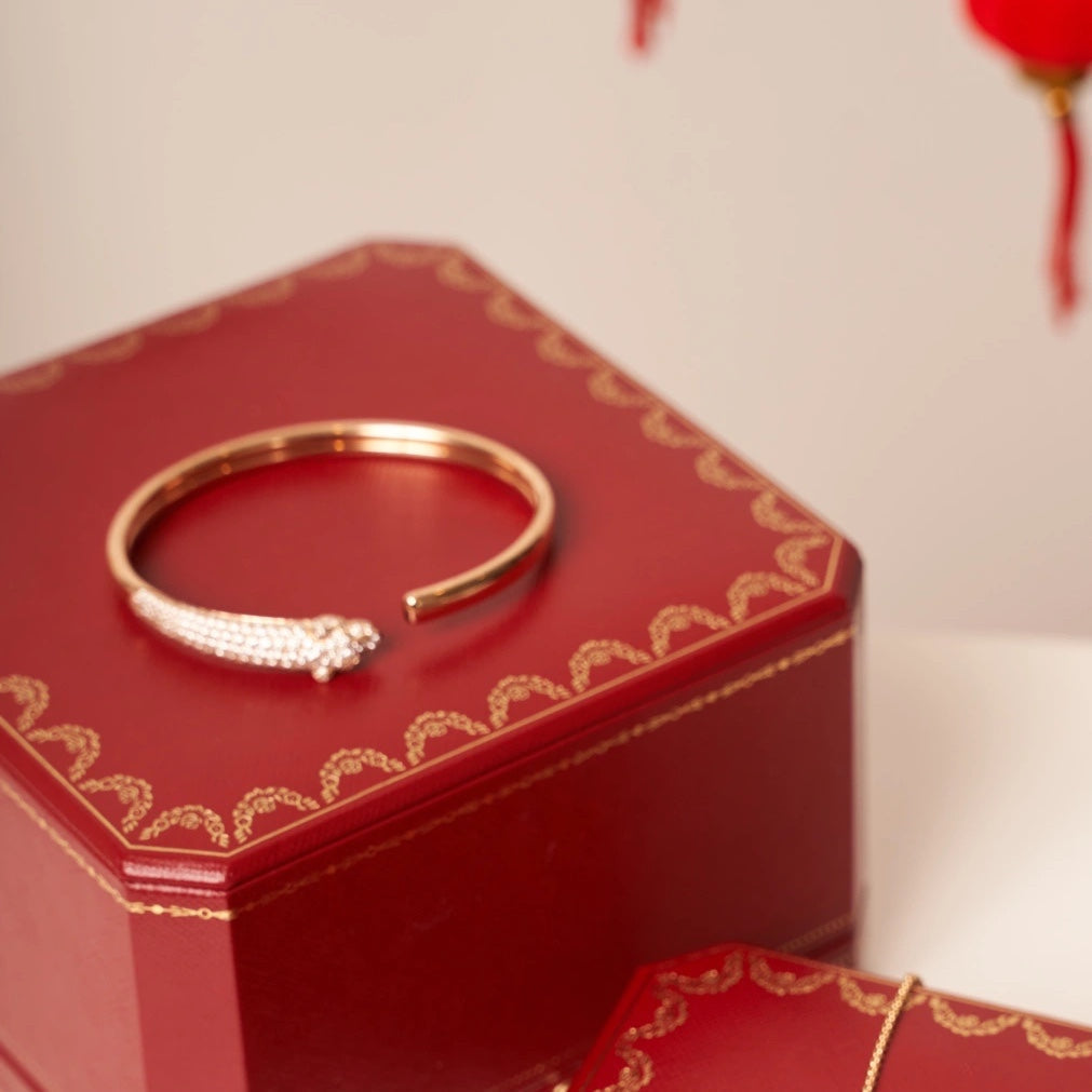 [Select]PANTHERE Select GOLD DIAMOND OPEN BRACELET