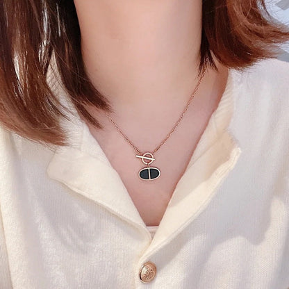 [Select]CHAINE VERSO BLACK CERAMIC NECKLACE