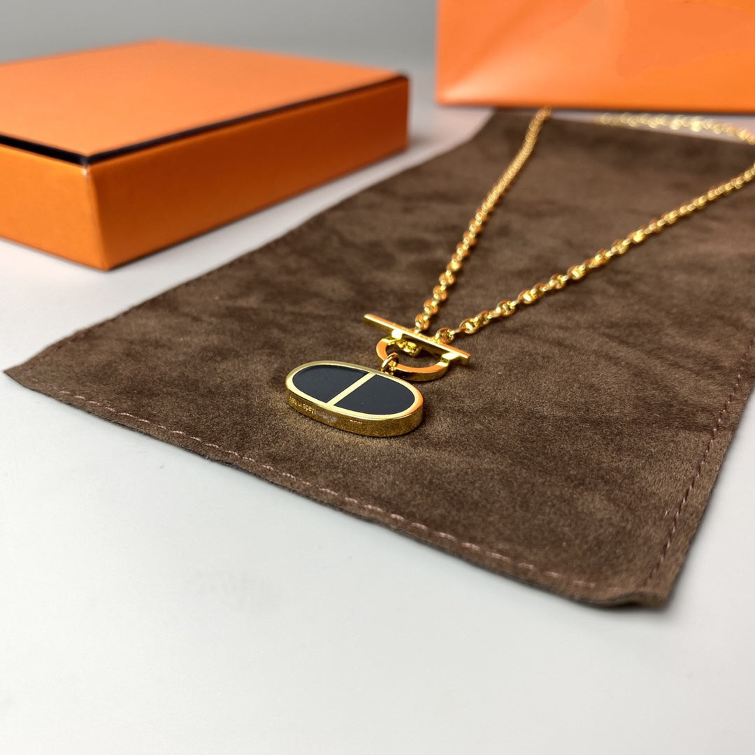 [Select]CHAINE VERSO BLACK CERAMIC NECKLACE