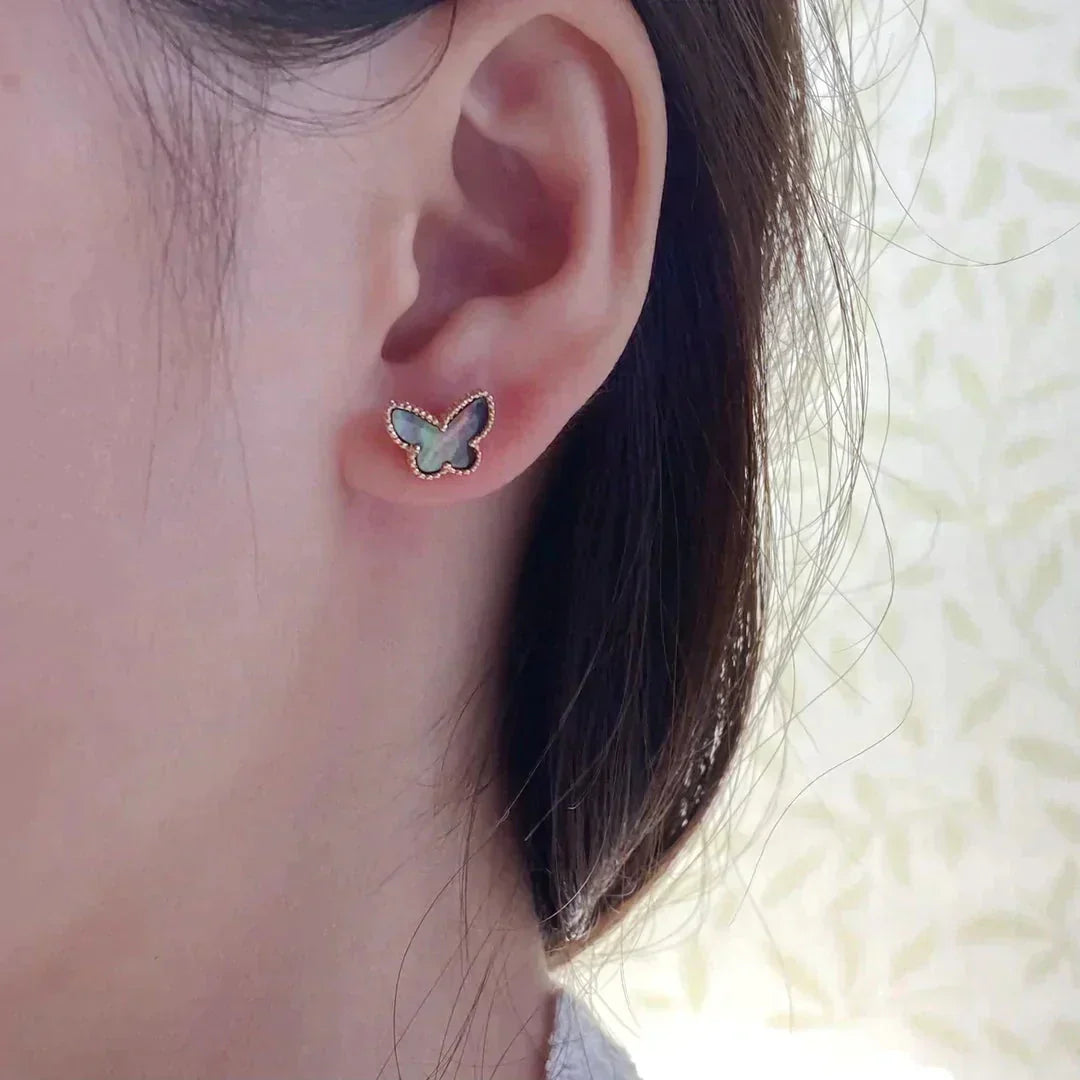 [Select]BUTTERFLY DARK MOP  EARRINGS