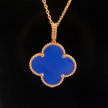 [Select]CLOVER 25MM NECKLACE TURQUOISE Select GOLD