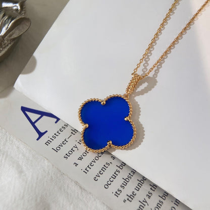 [Select]CLOVER 25MM NECKLACE TURQUOISE Select GOLD