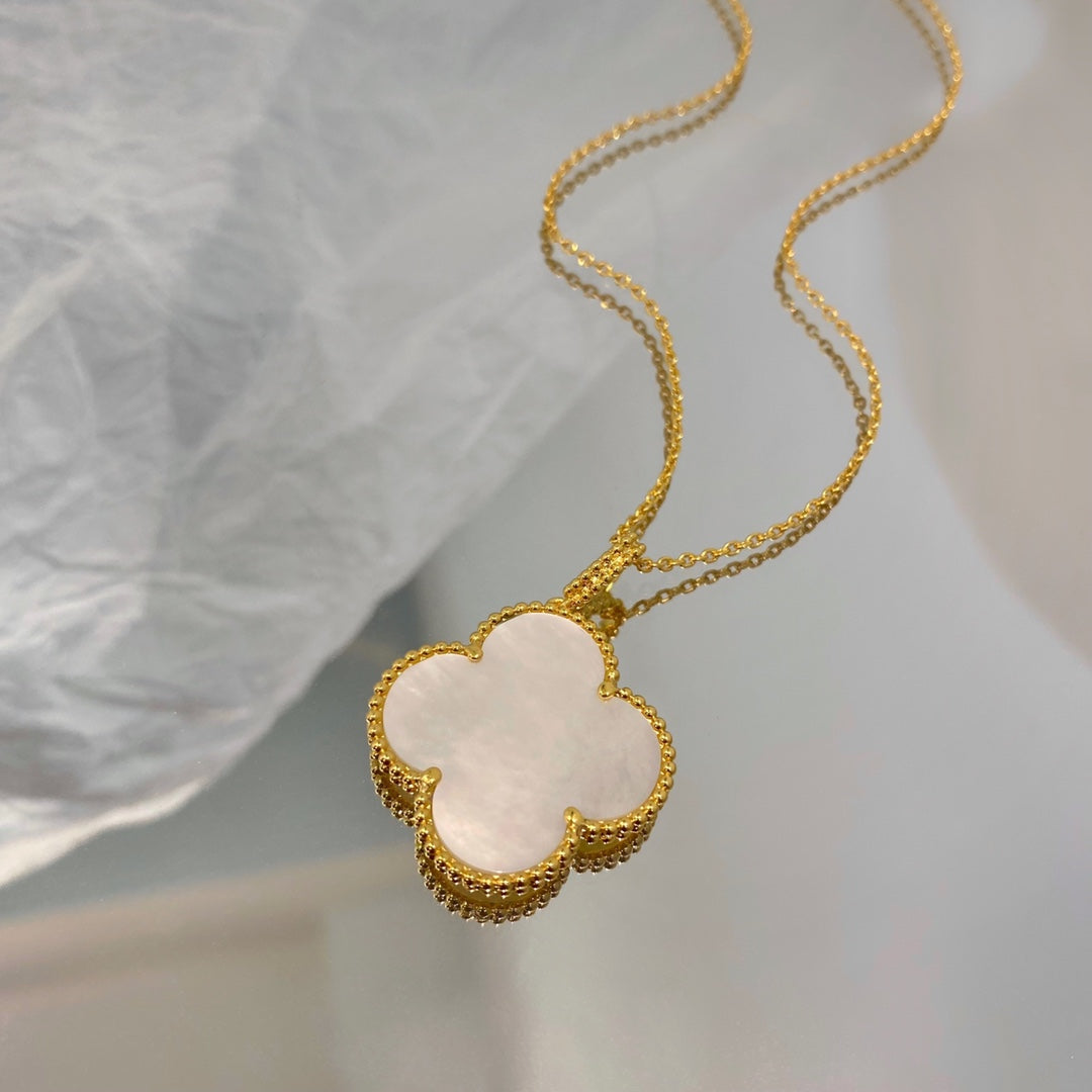 [Select]CLOVER 25MM MOP LARGE PENDANT NECKLACE