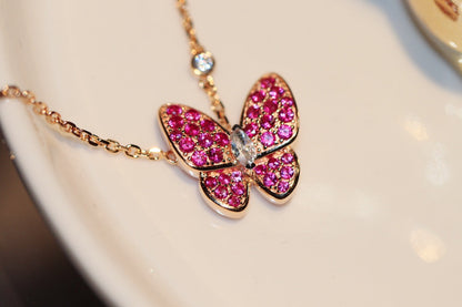 [Select]BUTTERFLY RED DIAMOND Select GOLD NECKLACE