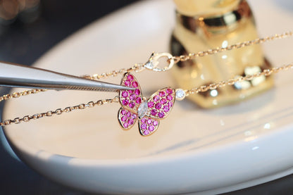 [Select]BUTTERFLY RED DIAMOND Select GOLD NECKLACE