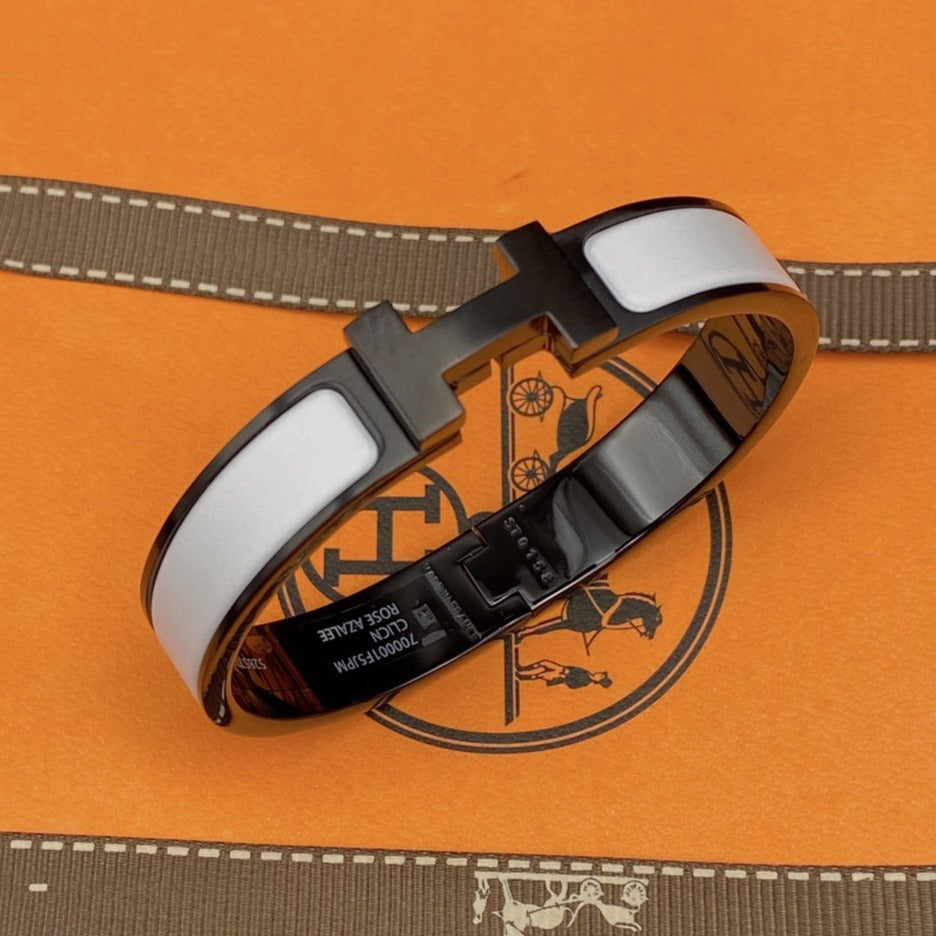 [Select]H BRACELET 12MM BLACK WHITE CERAMIC