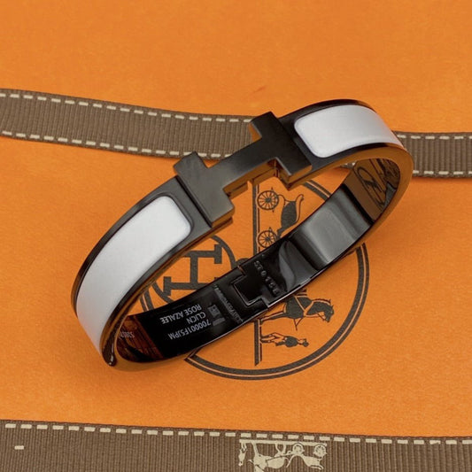[Select]H BRACELET 12MM BLACK WHITE CERAMIC