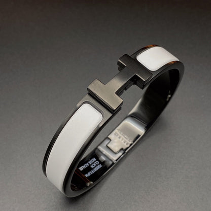 [Select]H BRACELET 12MM BLACK WHITE CERAMIC