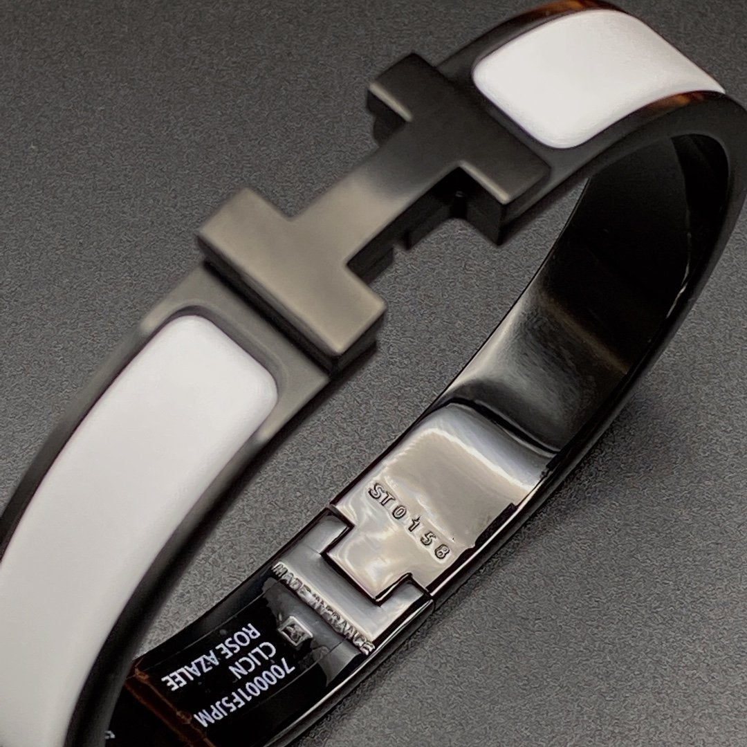[Select]H BRACELET 12MM BLACK WHITE CERAMIC