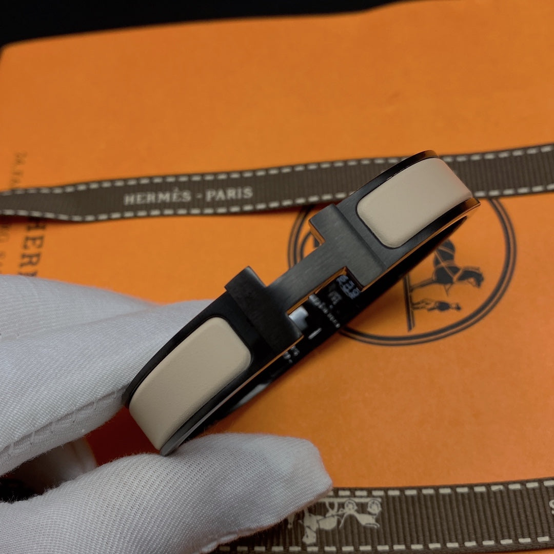 [Select]H BRACELET 12MM BLACK BEIGE CERAMIC