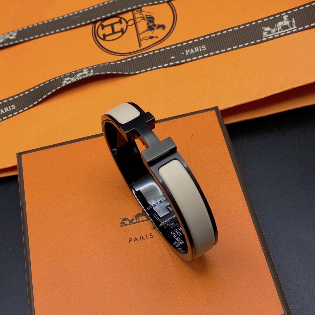 [Select]H BRACELET 12MM BLACK BEIGE CERAMIC
