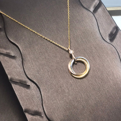 [Select]TRINITY SILVER GOLD PINK GOLD NECKLACE