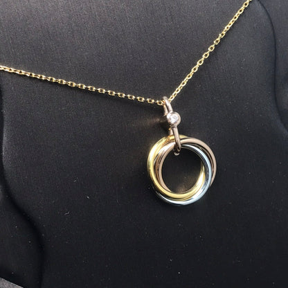 [Select]TRINITY SILVER GOLD PINK GOLD NECKLACE
