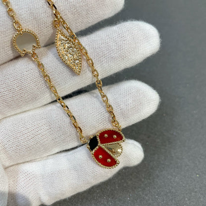[Select]LUCKY SPRING 15 MOTIFS GOLD NECKLACE