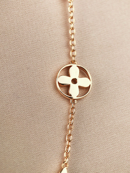 [Select]STAR AND SUN 7 MOTIFS GOLD BRACELET