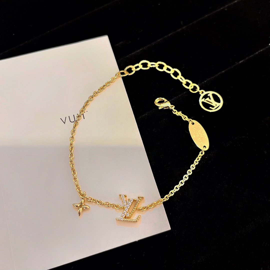[Select]LOGO STAR MOTIF GOLD BRACELET