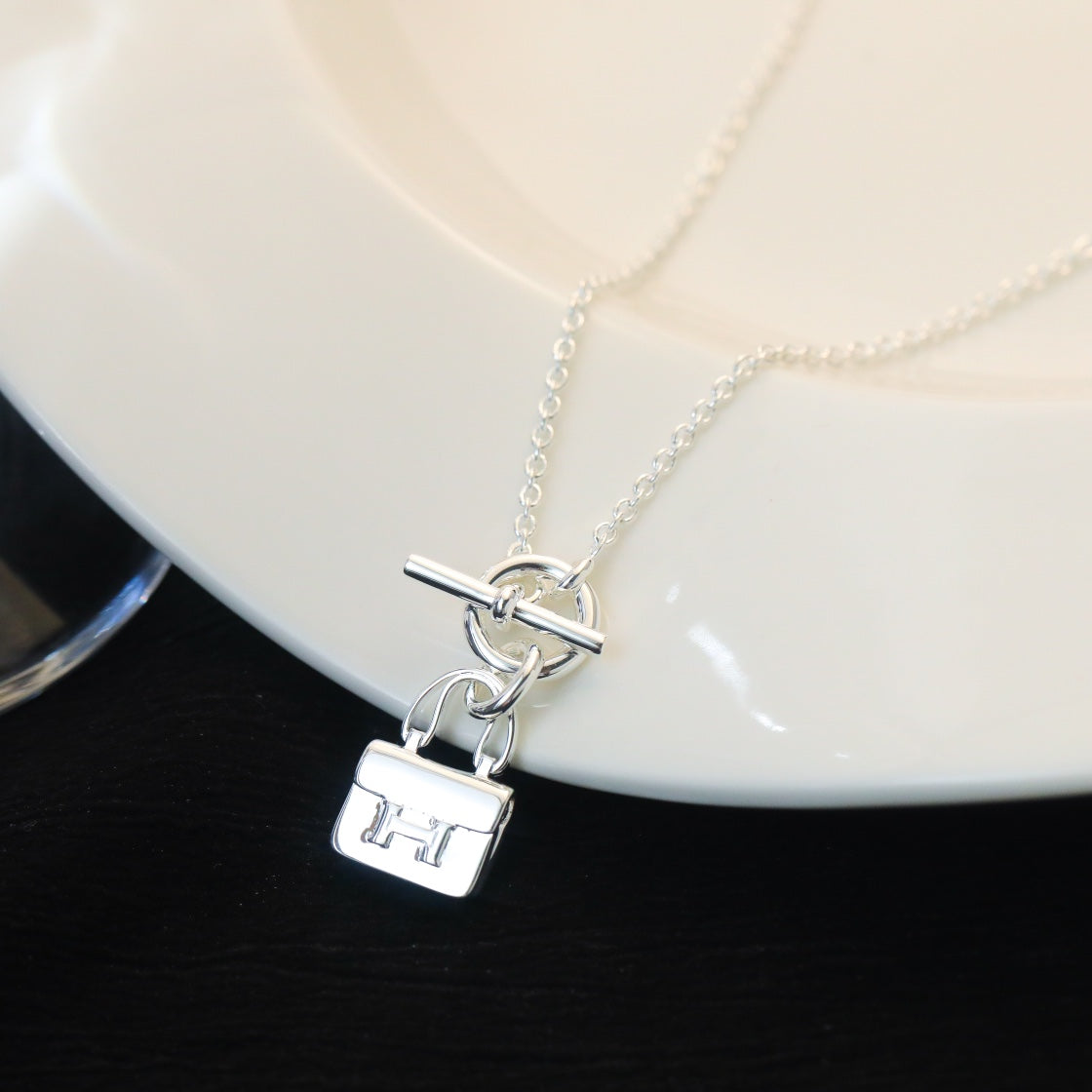 [Select]POP H PEDANT SILVER NECKLACE