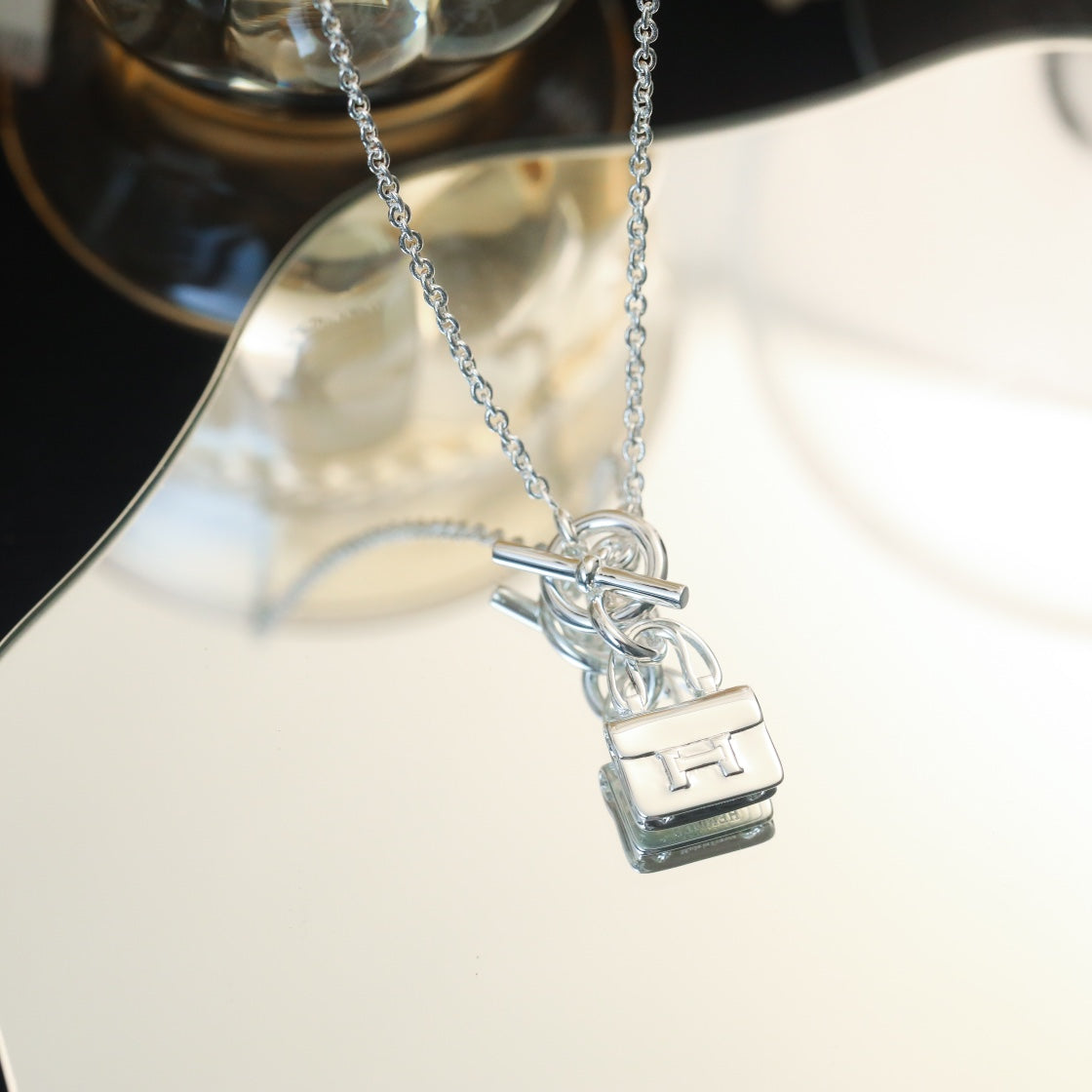 [Select]POP H PEDANT SILVER NECKLACE