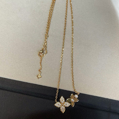 [Select]STAR BLOSSOM NECKLACE PINK GOLD DIAMONDS