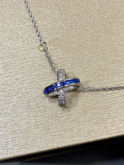 [Select]LIENS DIAMOND SILVER NECKLACE