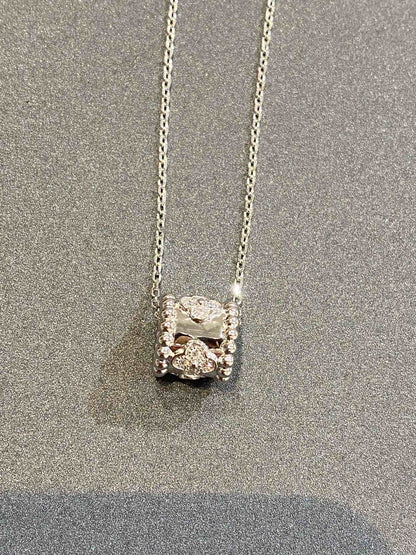 [Select]PERLEE PEDANT SIVLER DIAMOND NECKLACE