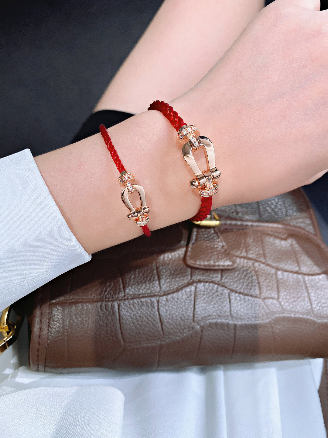 [Select]FORCE 10 HALF DIAMOND PINK GOLD RED CORDERI LARGE AND MEDIUM MODEL