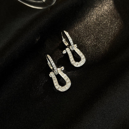 [Select]FORCE 10 FULL DIAMOND DROP EARRINGS MEDIUM MODEL