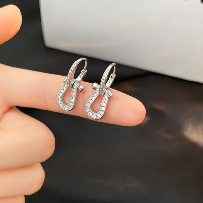 [Select]FORCE 10 FULL DIAMOND DROP EARRINGS MEDIUM MODEL