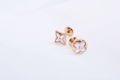 [Select]STAR AND SUN PINK GOLD MOP STUD EARRINGS