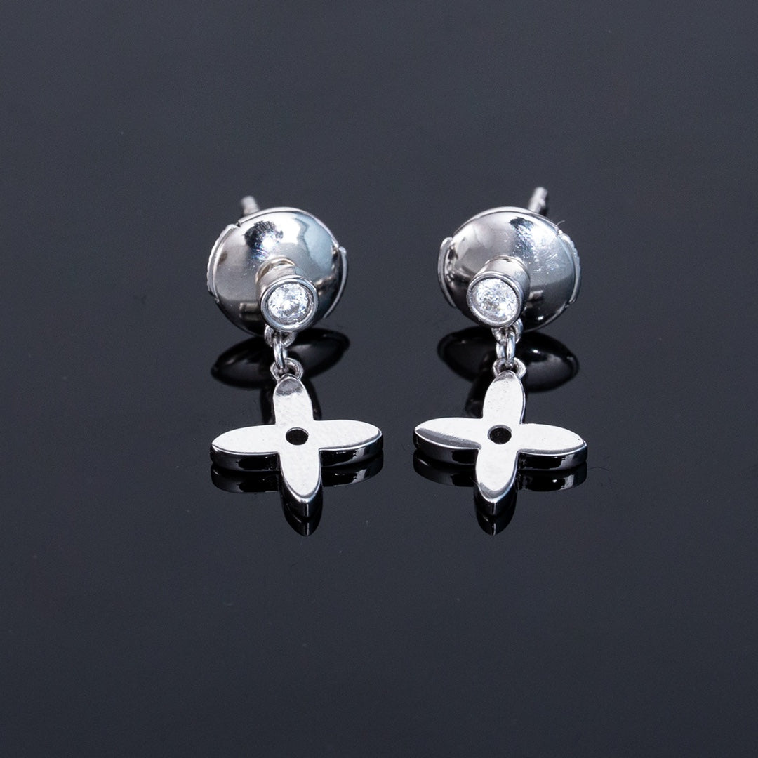 [Select]VIDYLLE SILVER DIAMOND MINI DROP EARRINGS