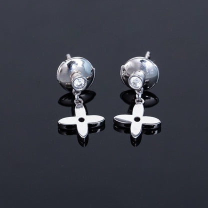 [Select]VIDYLLE SILVER DIAMOND MINI DROP EARRINGS