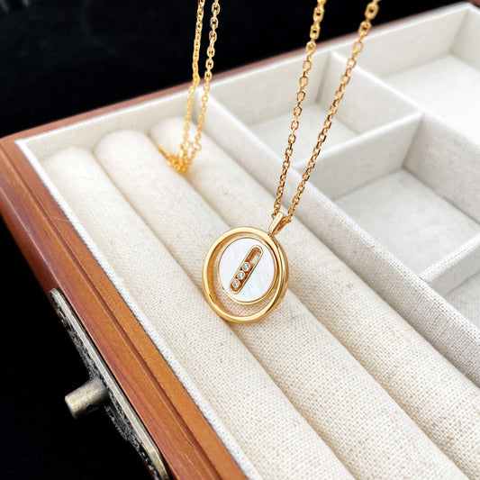[Select]Demo MOVE MOP PINK GOLD NECKLACE