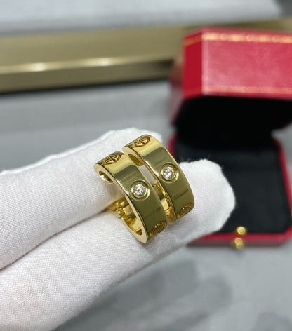 [Select]LOVE 5.5MM 1 DIAMOND EARRINGS