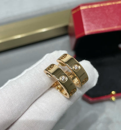 [Select]LOVE 5.5MM 1 DIAMOND EARRINGS