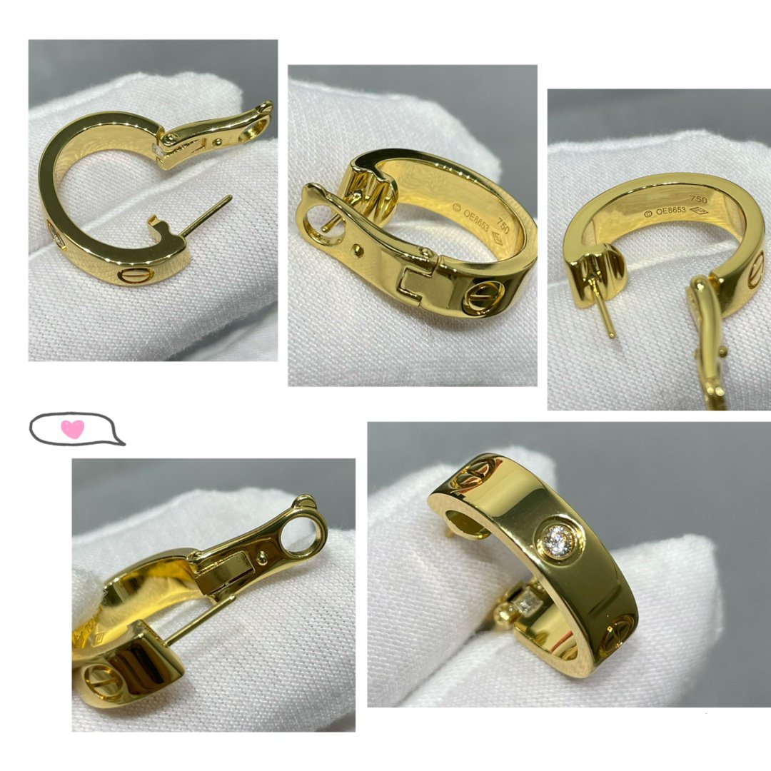 [Select]LOVE 5.5MM 1 DIAMOND EARRINGS