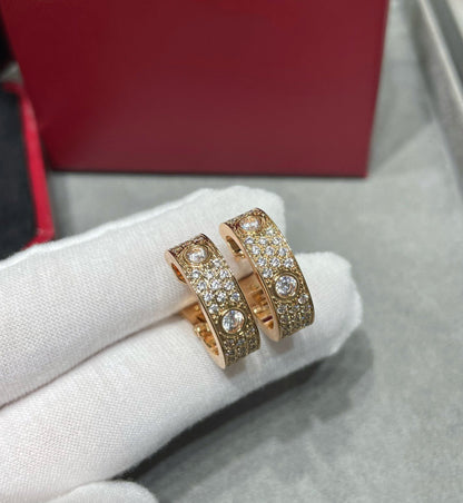 [Select]LOVE 5.5MM DIAMOND PAVED EARRINGS