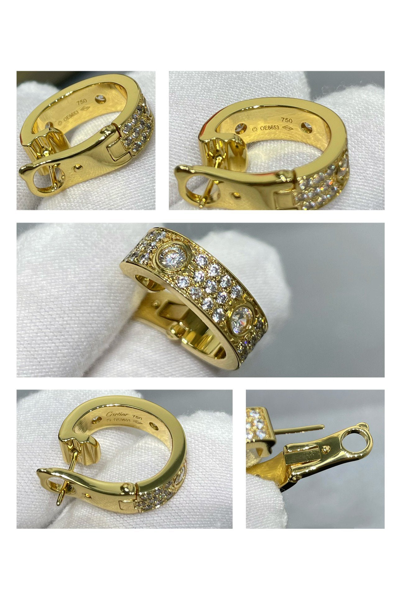 [Select]LOVE 5.5MM DIAMOND PAVED EARRINGS