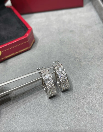 [Select]LOVE 5.5MM DIAMOND PAVED EARRINGS