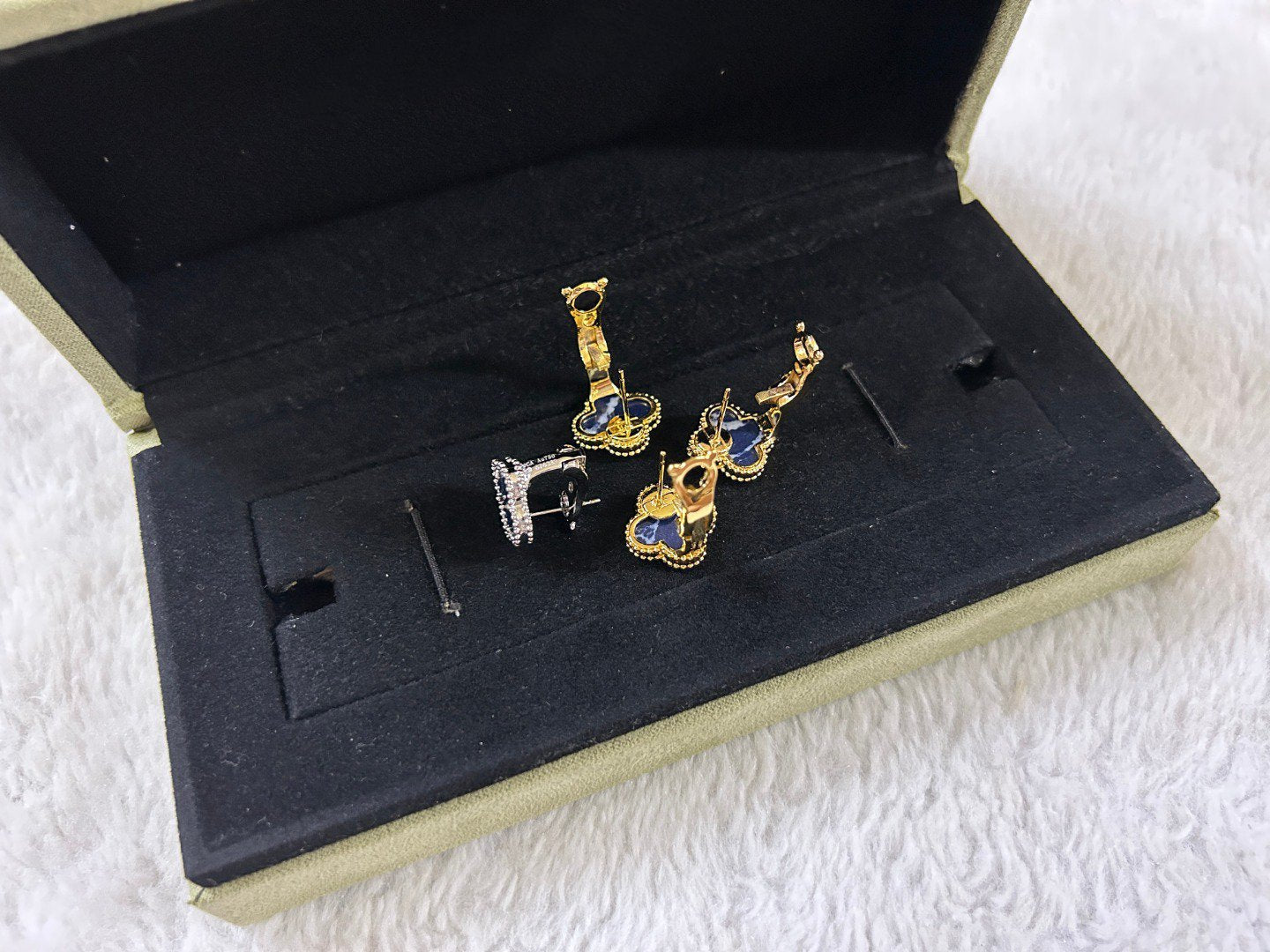 [Select]CLOVER PIETERSITE MEDIUM STUD EARRINGS