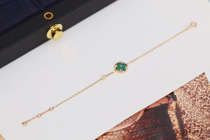 [Select]STAR AND SUN 4 MOTIF PINK GOLD MALACHITE BRACELET